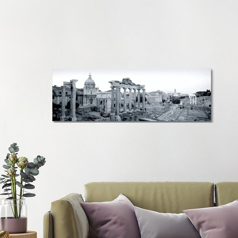 Ruins Of An Old Building, Rome, Italy #2 - Wrapped Canvas Panoramic Print, 121.92 cm H x 40.64 cm W x 3.175 cm D