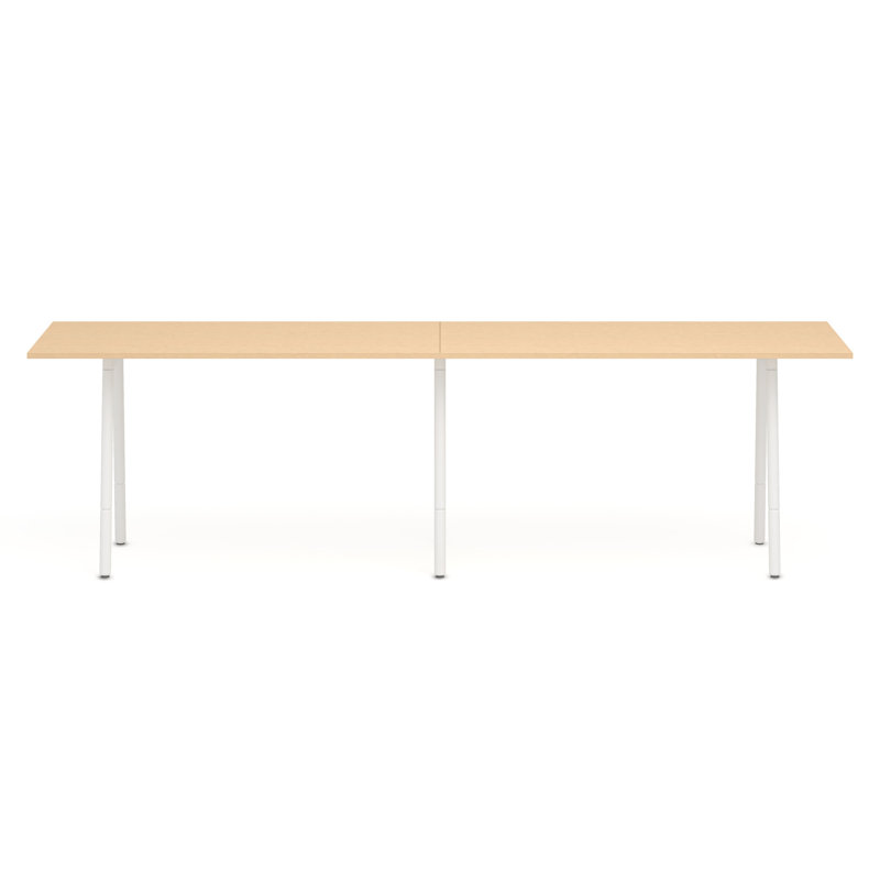 Table de conférence Series A, H 40 po x l 36 po x P 36 po, Blanc / chêne naturel