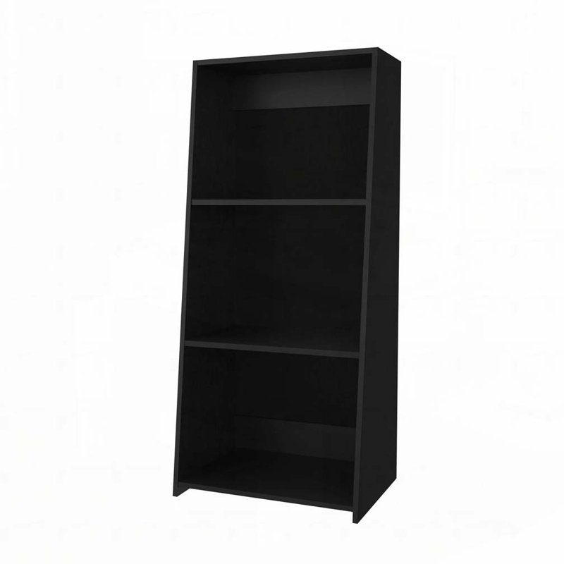 Bibliothèque avec 3 tablettes, Noir