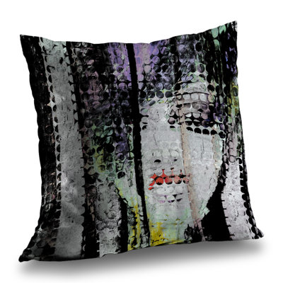 Abstract Colorful Woman Face Throw - Figurative Bedroom – Throw Pillow Cover Only, Double-Sided Print, Insert Not Included