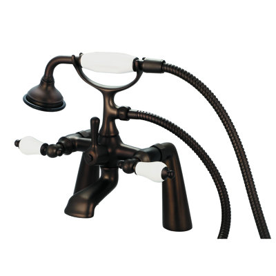 Stonington 3 Handle Deck Clawfoot Tub Faucet