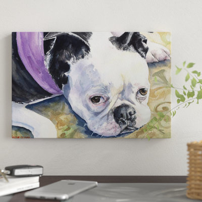 «Boston Terrier» par George Dyachenko, reproduction sur toile