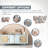 Assorted Ceramic Cabinet Knobs - Vintage Cabinet Cupboard Door & Drawer Pulls Chrome Hardware (Ceramic Knobs Set Of 12, Grey & White)