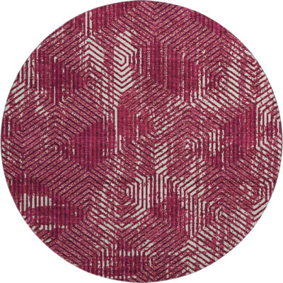 Premium Machine Washable Prisco Burgundy Rug