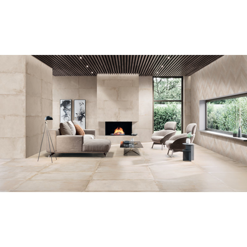 24" x 47" Porcelain Wall & Floor Tile, Pearl