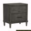 Table de chevet de style transitionnel à finition grise 1pc