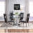 Bleidy Upholstered Side Chair in Black and Silver (Set of 2)