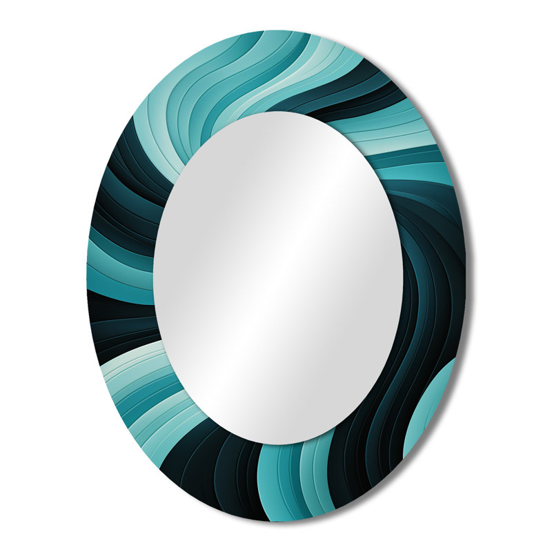 Miroir mural Turquoise, 43 po x 33 po