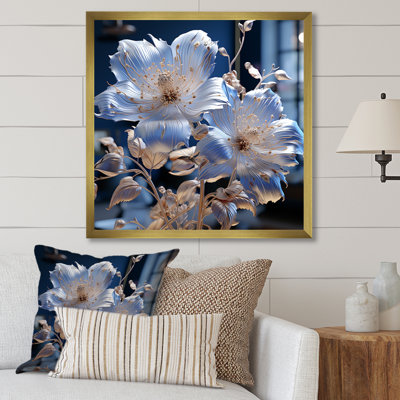 Céleste harmonie florale sur toile