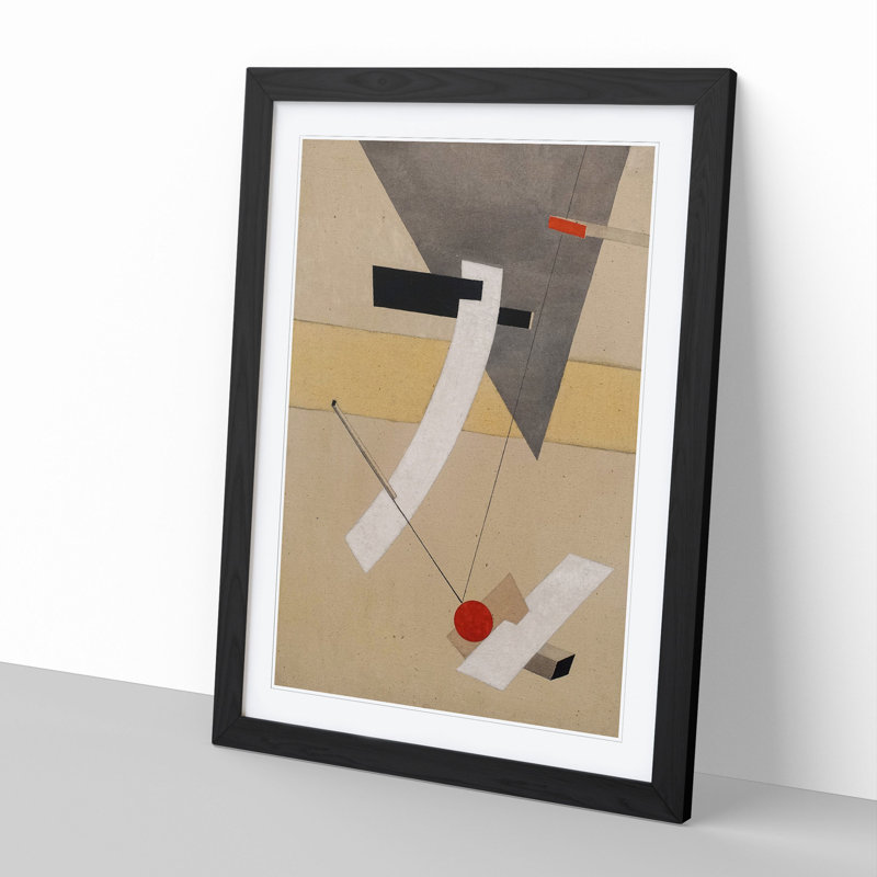 Proun 12E by El Lissitzky - Picture Frame Painting, Black Framed, 48cm H x 36cm W x 2cm D