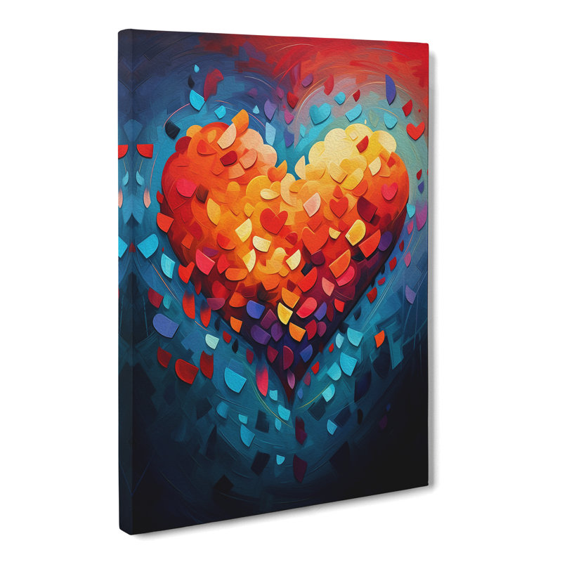 Love Heart Orphism No.2 - Wrapped Canvas, 76cm H x 50cm W x 3cm D