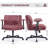 26in W Teddy Velvet Home Office Chair,350LBS Crosslegged Desk Chair with Lumbar Support&Adjustable Armrests-1893886960