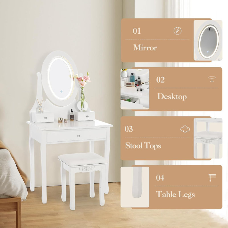 84.5cm W 3 - Drawer Chest of Drawers