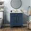 Meuble-lavabo autoportant avec tiroirs de rangement et cadre en bois-532415513