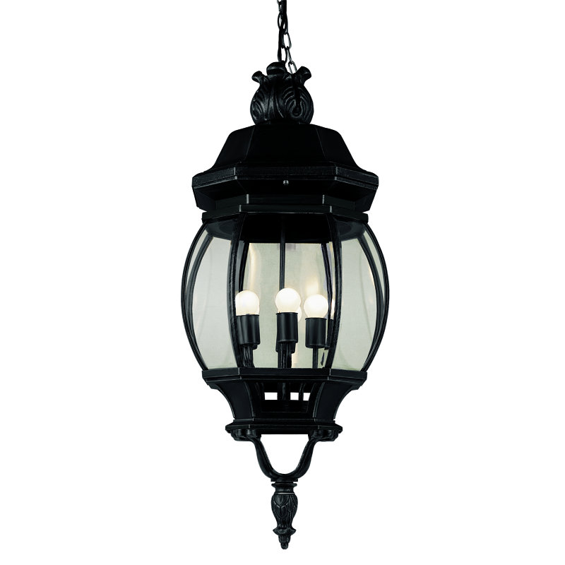 Lanterne suspendue d'extérieur à 4 lumières H 32 po Siclen, Noir