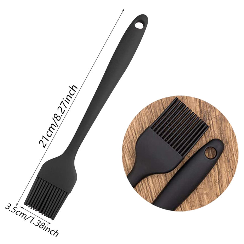 Brosses en silicone, brosse à pâtisserie, sauces à marinade, sauces au beurre, marinades pour la cuisson au barbecue, gâteaux, desserts, grillades (8 pièces)