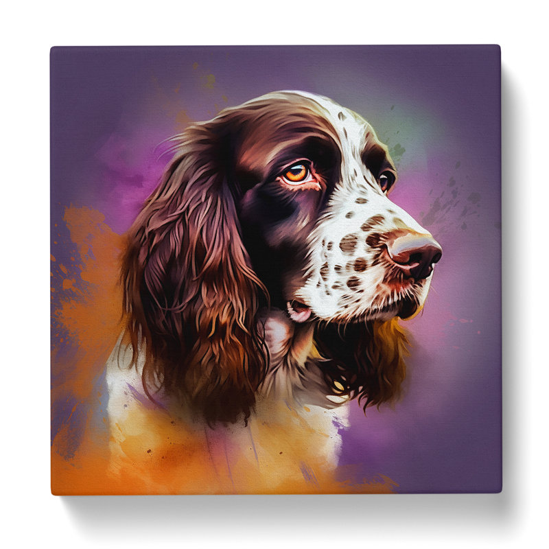 English Springer Spaniel Conceptual Art - Print, 50cm H x 50cm W x 3cm D