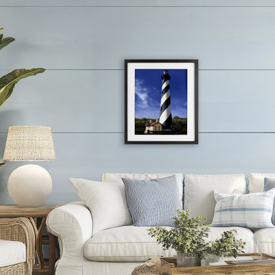 Phare de St. Augustine, reproduction sous verre encadrée, conception par Wind River Studios