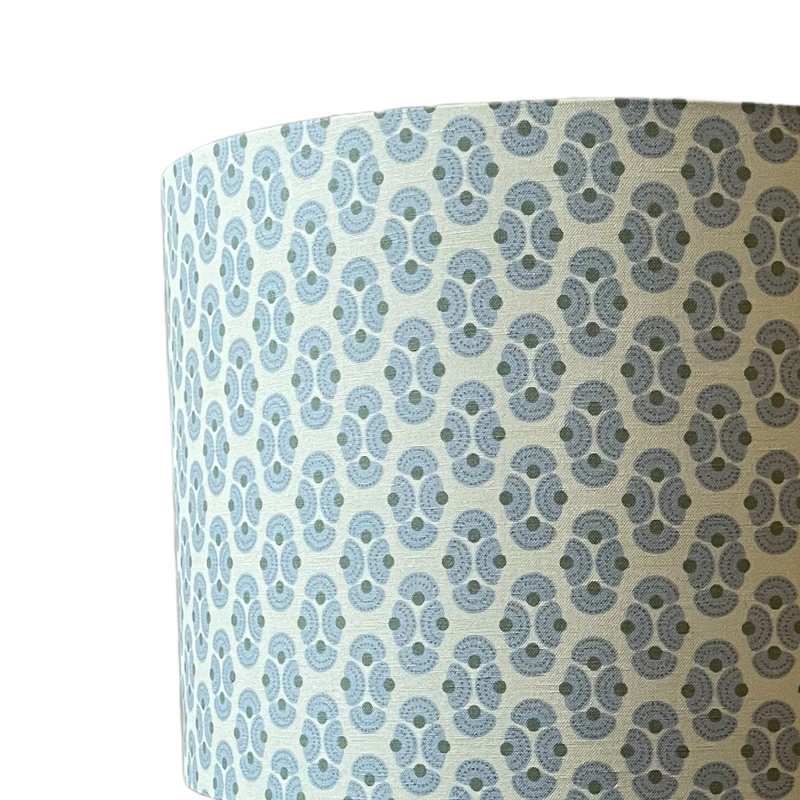 Armada Drum Lampshade, 12" H x 16" W x 16" D, Blue;White