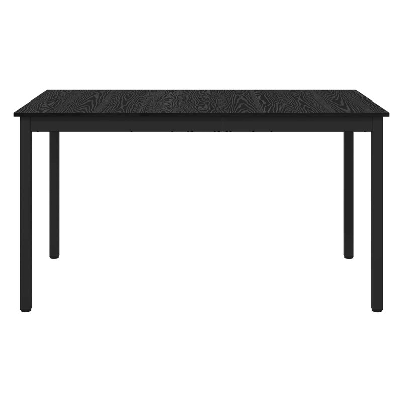 Metal Base Dining Table, Black, 75cmH x 140cmL x 80cmW