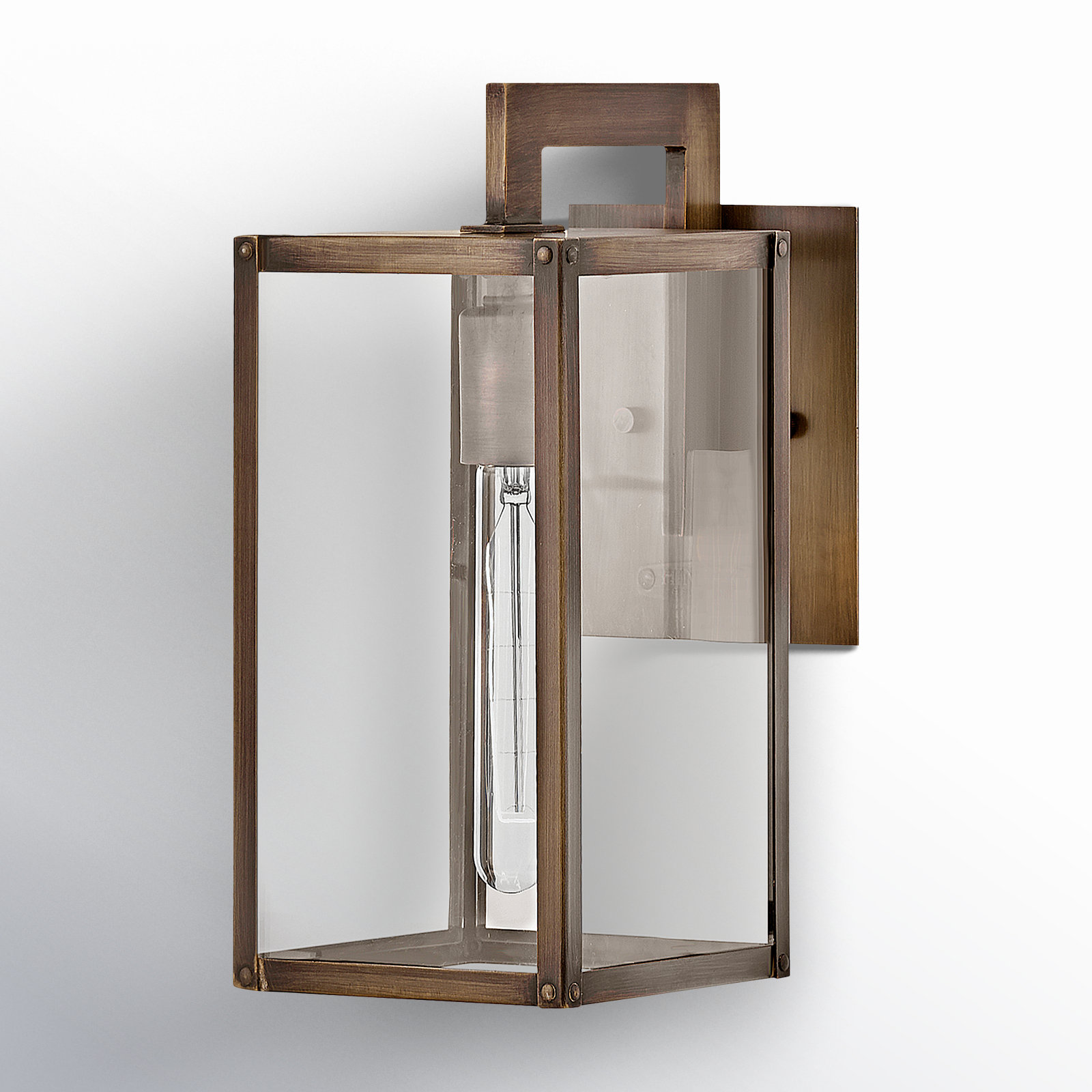 Caliana Single Light Outdoor Aluminum Wall Light, 13.25" H x 6" W x 9" D