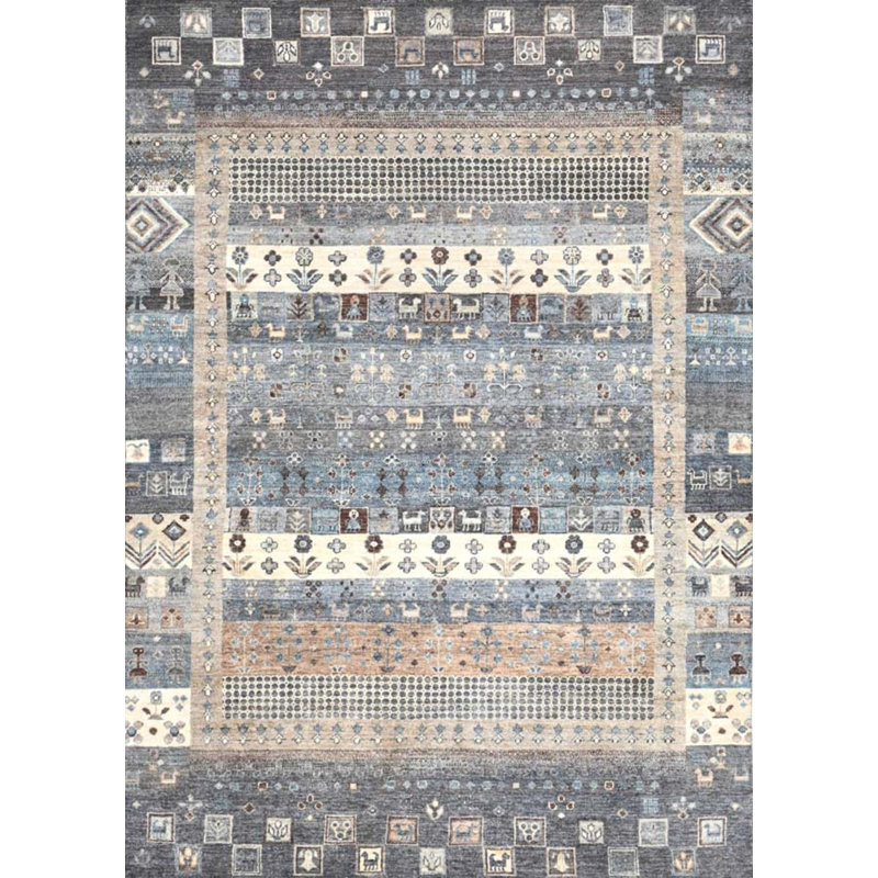 Transitional Hand Knotted Wool Area Rug