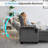 Convertible Chaise Lounge Chair Single Sleeper with USB&Type-C, 2 Cup Holders, Side Table, Under-seat Storage&Storage Armrests-467357242