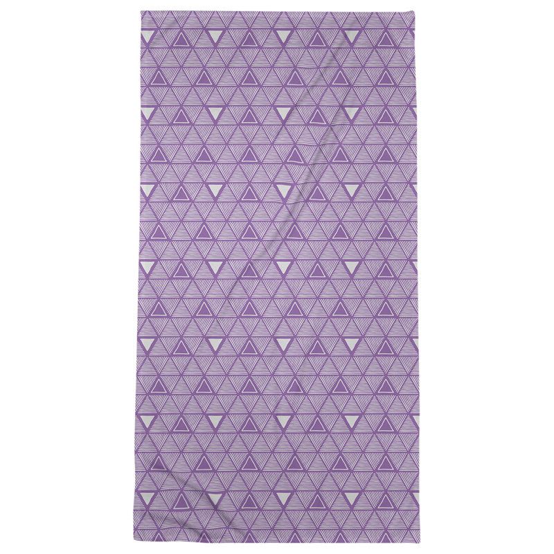 Serviette de bain Classic, Violet / blanc