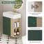 Meuble-lavabo mural 21,6 po avec lavabo en céramique, porte à fermeture douce, tablette de rangement flottante droite, assemblage requis,-133248940