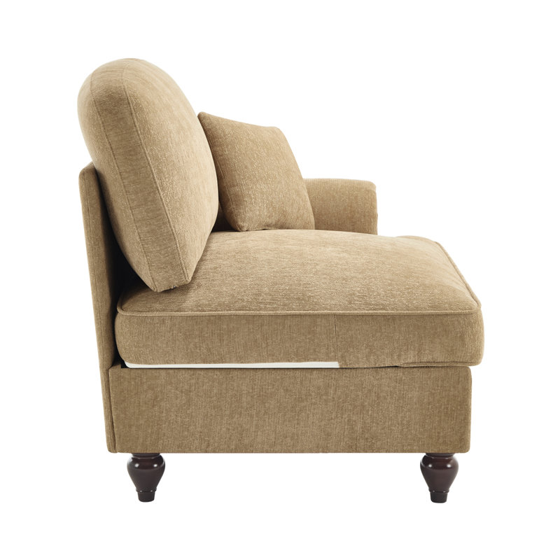 Canapé RSF en chenille avec 1 coussin - café clair, Café clair
