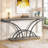 Mona 70.86'' Extra Long Console Accent Table for Entryway with Half-Moon Metal Frame-426858508