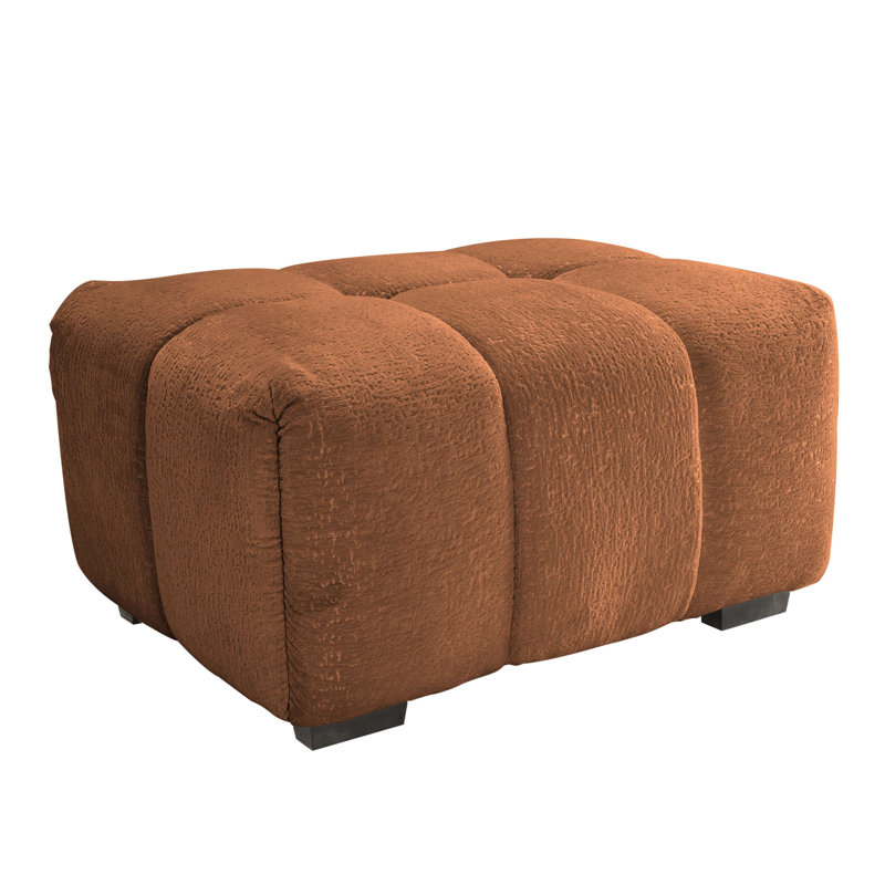 33 Sofas Chenille - Ottoman, Burnt Orange