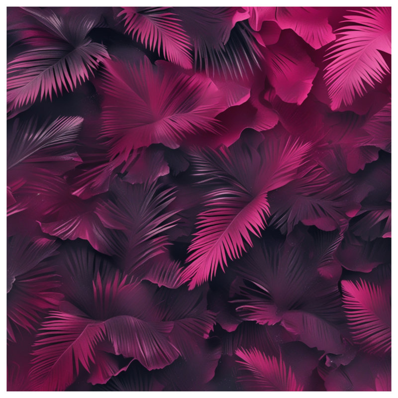 Housses de couette feuilles de palmier rose, Lit simple