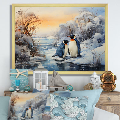 Penguins Winter Symphony sur toile