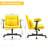 Yellow Linen Criss Cross Armrest Office Chair, With Wheels - Ergonomic For Home Office Work & Study-1489068357