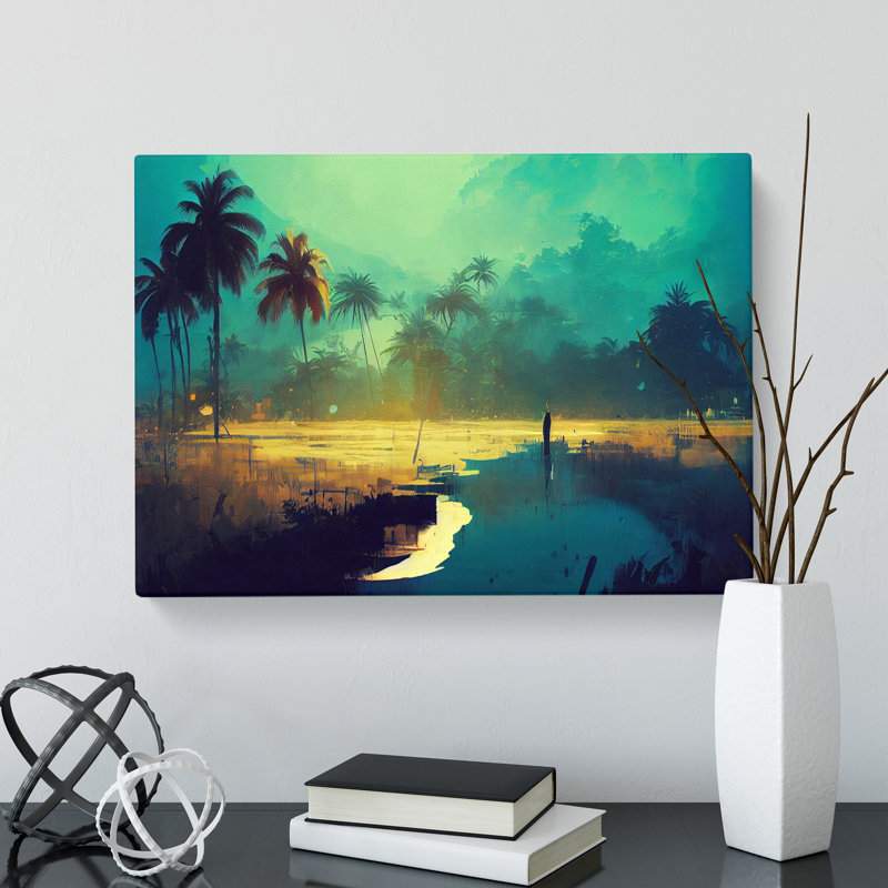 Wild Palm Trees - Wrapped Canvas