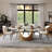 Modern Luxury Leather Dining Chairs, Wingback Accent Chairs, Warm Beige & Brown