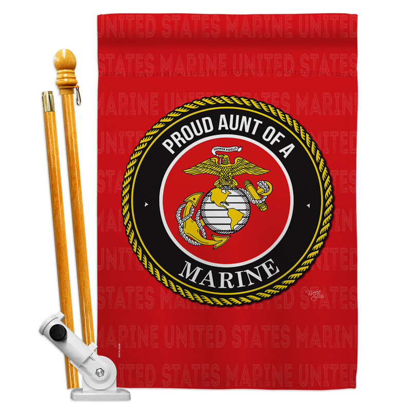 Double Sided 40'' H x 28'' W Polyester Flag Set