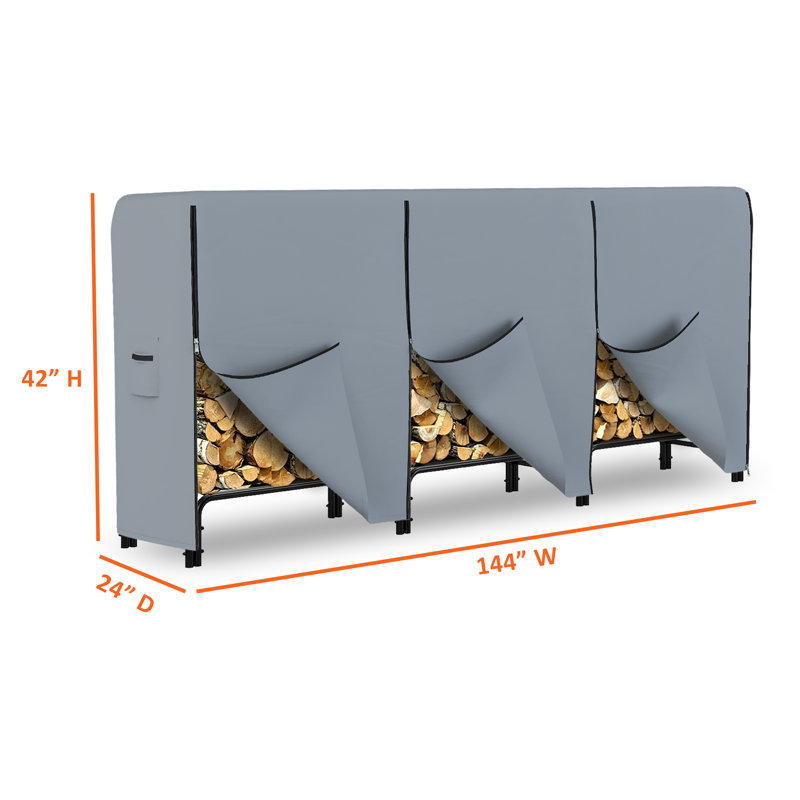 Housse de protection pour bois d'extérieur Kian, gris