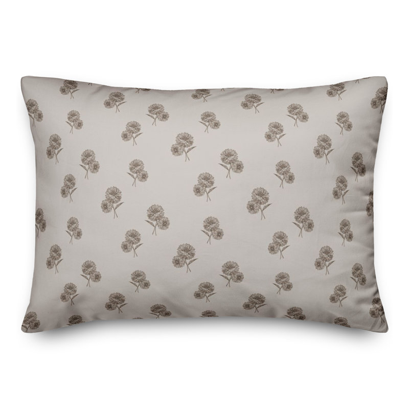 Housse de coussin rectangulaire en polyester / mélange de polyester, gris