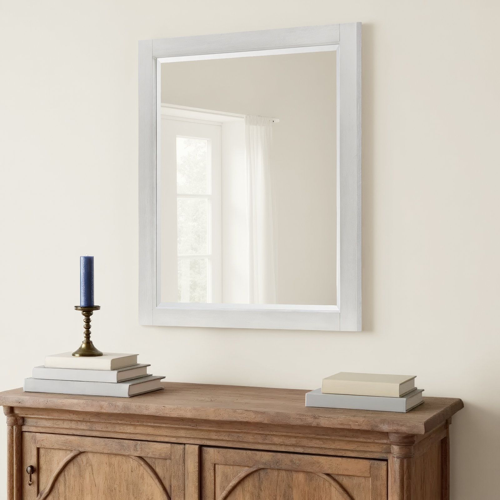 August 34" Oak Accent Mirror