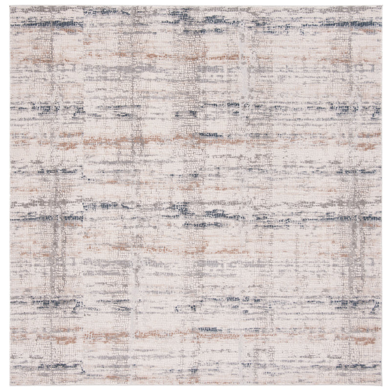 Tapis abstrait Keyra Performance, Carré 6 pi 7 po
