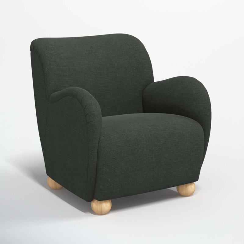 Cowen Polyester Armchair, Classic Black Linen