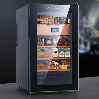Cave à cigares 48L avec fonction de refroidissement et de chauffage, armoire à cigares électronique