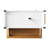 52'' Kitchen Island With Drop Leaf And Wheels. White, Design, Spice Rack, Towel 2 Doors, 5 Drawers, Adjustable Shelf For Elegant Modern Luxury Coastal On Wheels Storage. White Finish, Texture,-956436576