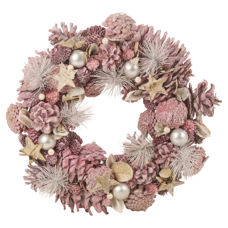 Pine Cone Wreath, 24cm H x 24cm W x 3cm D
