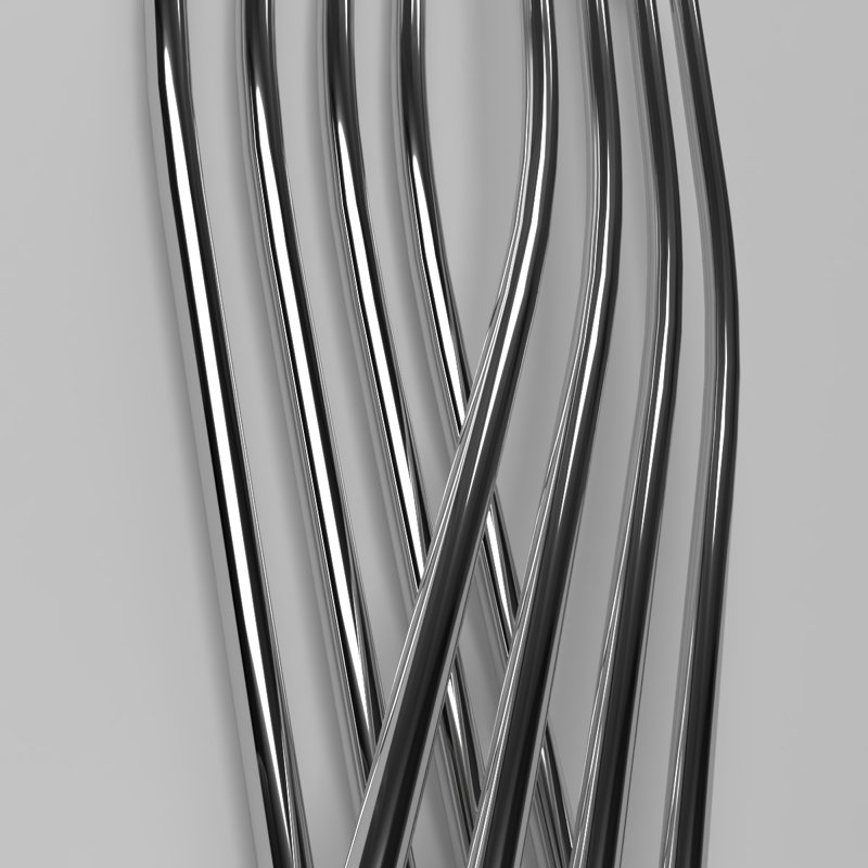 Oval Panel Radiators, Silver