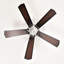 Ventilateur de plafond 52 po à abat-jour en cristal, 3 vitesses, 4 vitesses, 5 pales réversibles en cristal, 5 pièces * E12 (sans ampoule incluse) - Chaîne à tirer à la main