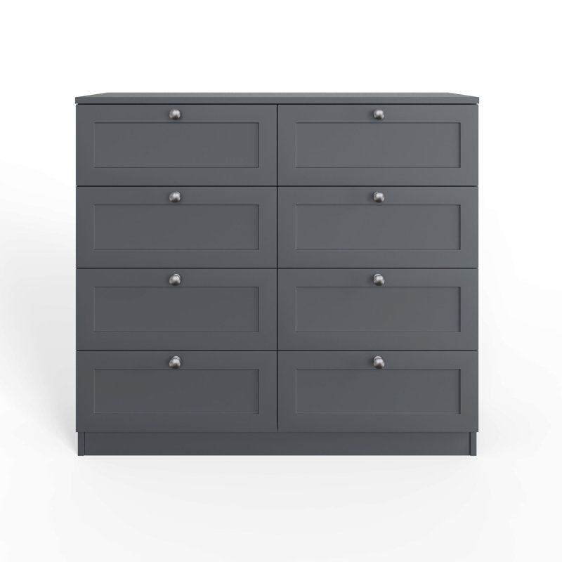 Artus Shaker 8 Drawer Chest Of Drawers Matt Grey