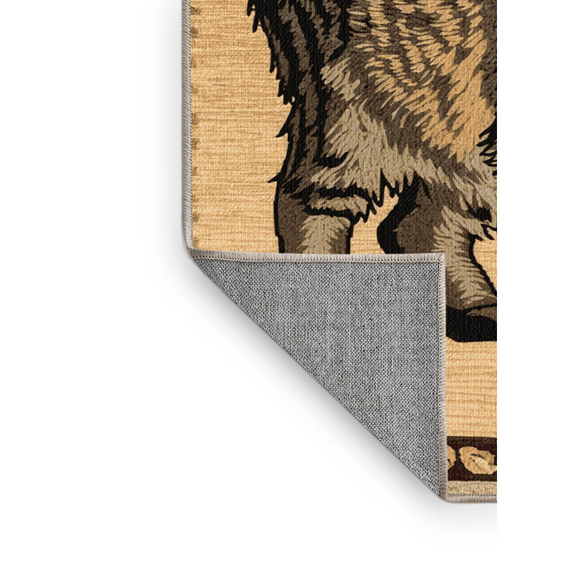 Washable Cyprus Cat Cats Area Rug, Rectangle 2' x 3'